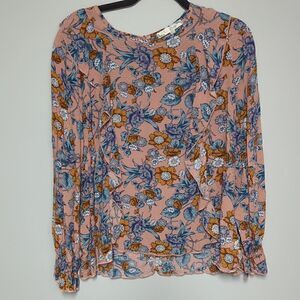 True Self Pink Floral Blouse